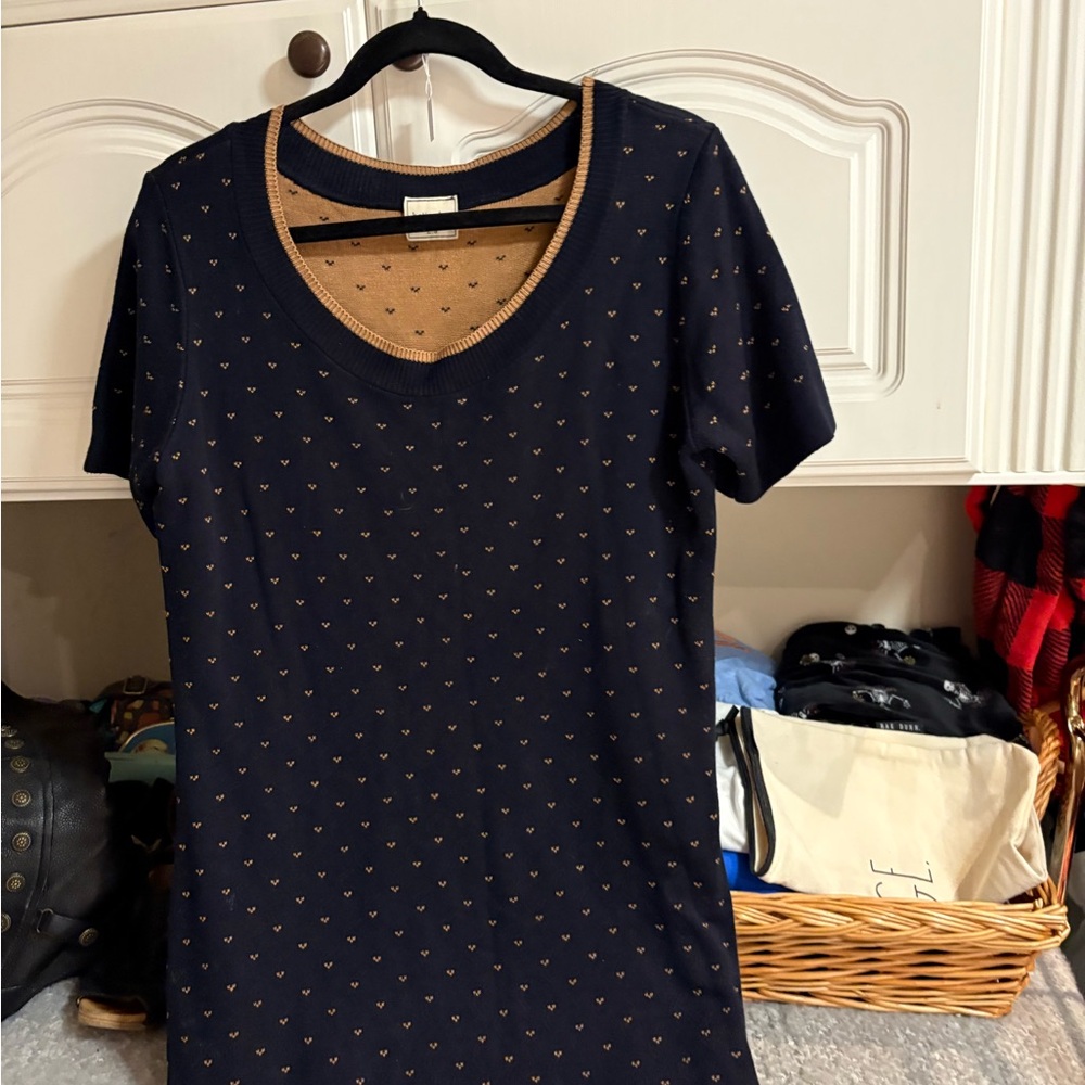 Women's Navy Print Top Bettina Lou